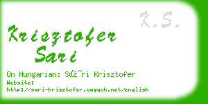 krisztofer sari business card